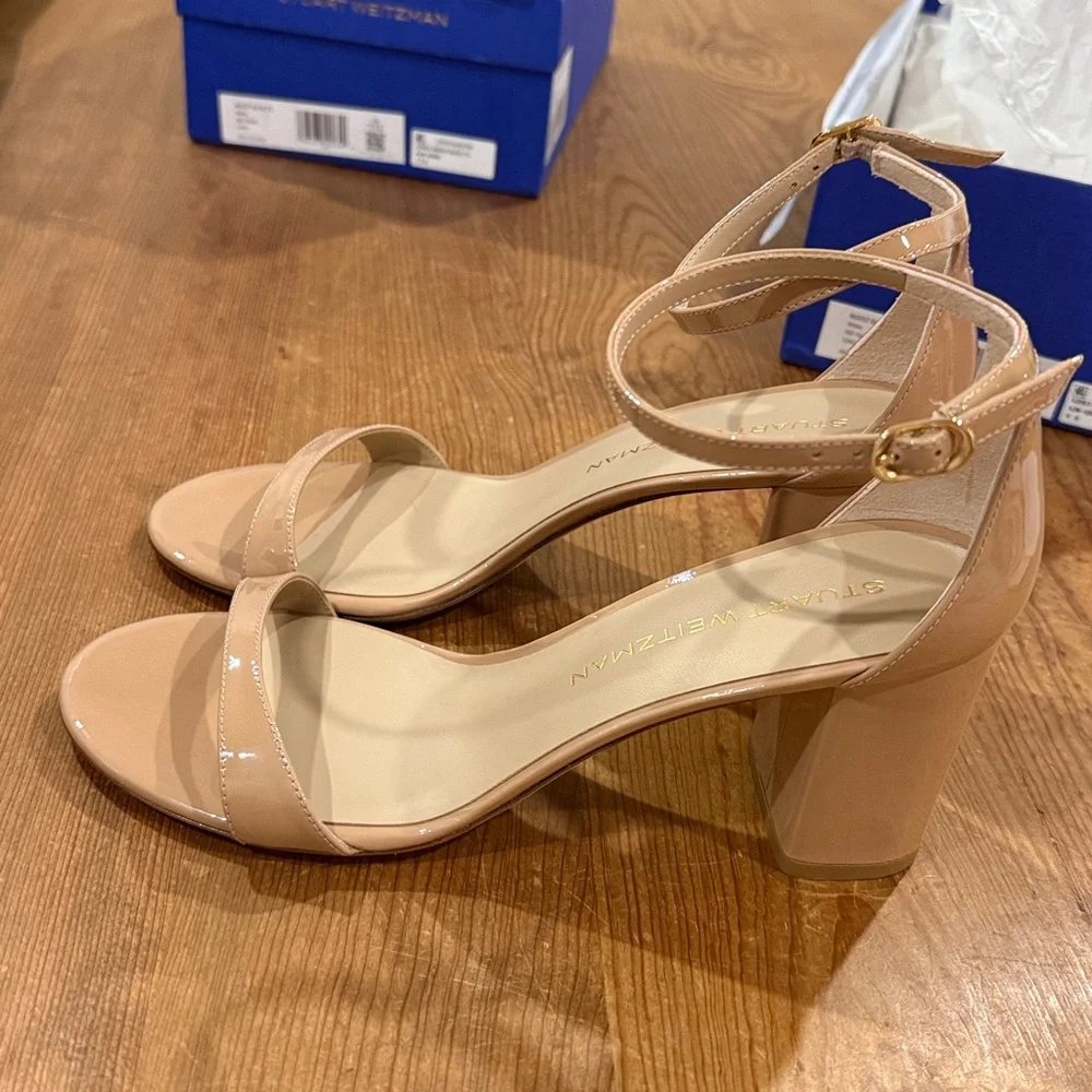Stuart Weitzman Nudist 75 Block Sandal